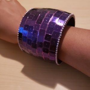 Purple Sequin Bracelet